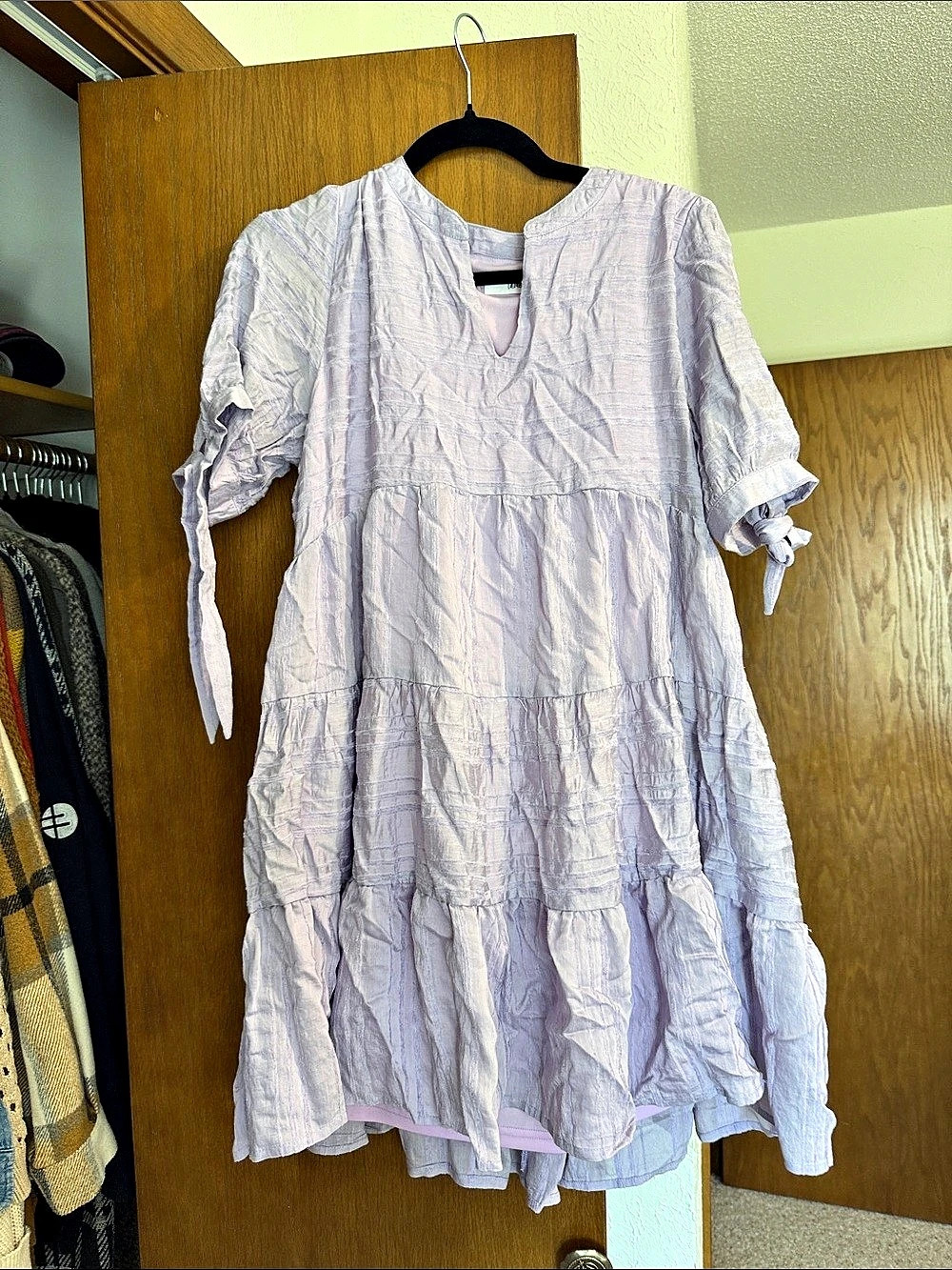 Talulah Tiered Midi Dress in Purple